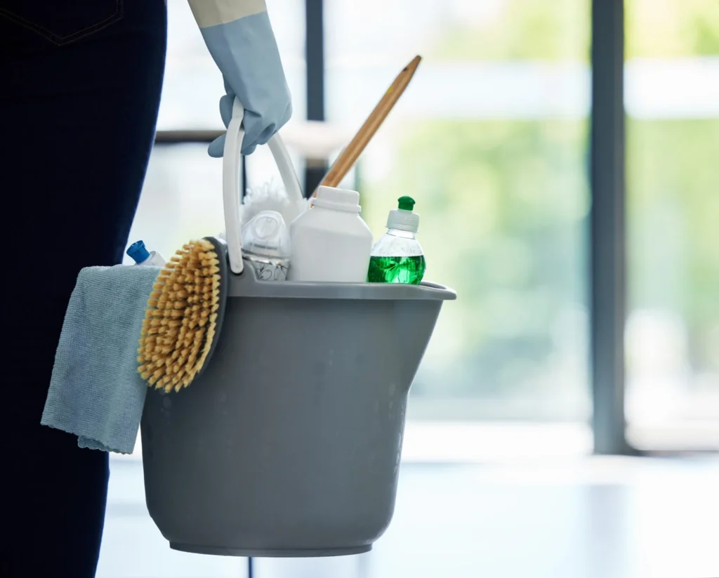 Commercial cleaning supplies and janitorial equipment for facility maintenance